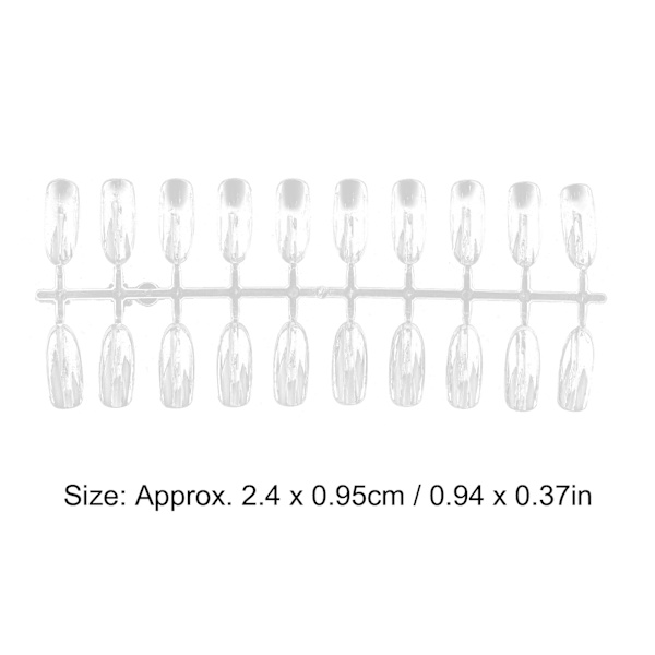 200 st falska nagelspetsar transparent nagelkonstfärg stil display spetsar nagelkonsttillbehör