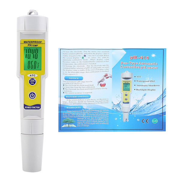 Bærbar LCD Digital PH-Værdi Tester Vandfast Akvarium Pool Vandkvalitet Test Pen Meter