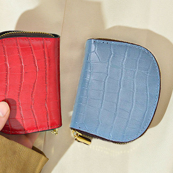 Plånböcker för kvinnor, PU-läder korthållare Bifold plånbok, stor kapacitet dragkedja ficka