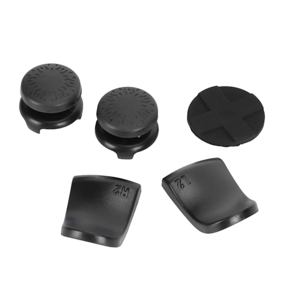 5-i-1 tumgrepp, knapplock, joystick-skydd, L2 R2-avtryckarförlängare för PS5-kontroller