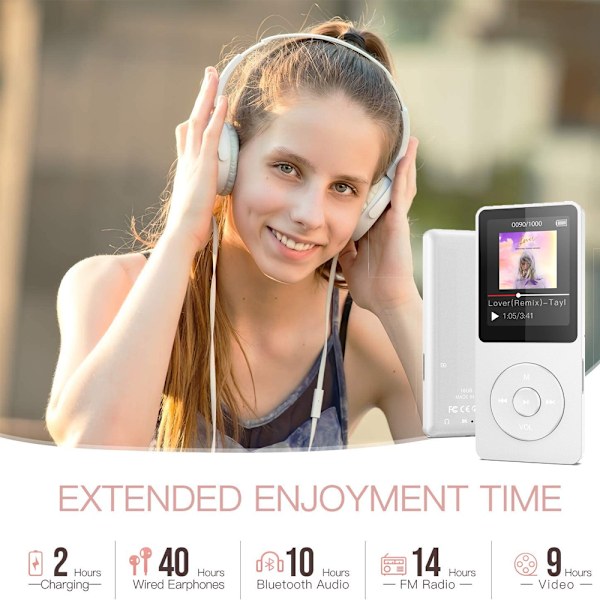 Kort MP4-spelare Mini MP3 Student Walkman 8G Maskinlagring