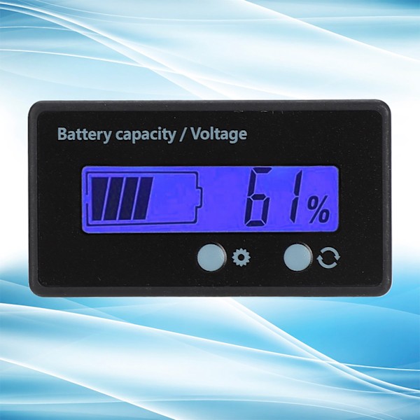 GY-6GS Batteridrevet LCD-display Voltmeter 12-84V med lysalarmfunktion (blåt lys)
