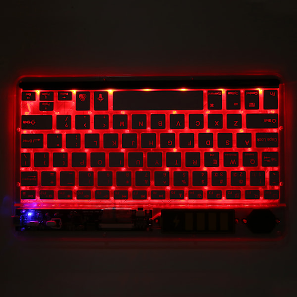 10in Transparent Trådløst Bluetooth-tastatur Multi Device Connect Bakgrunnsbelysning Ultra Tynt Tablet-tastatur for Bærbare Telefoner