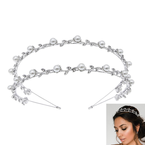 Strålande Brud Hårvinranka, Elegant Brudhårband Med Strass Och Pärlor För Stilfulla Bröllop Och Evenemang