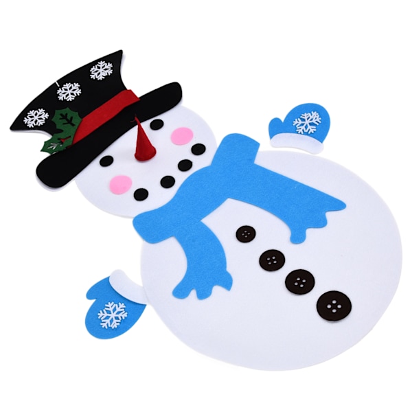 DIY Filt Snögubbe Dekoration, Mjukt Giftfritt Material För Säker Lek, Interaktivt Snögubbe Pysselset Med Flera Stilaccessoarer, Pedagogisk