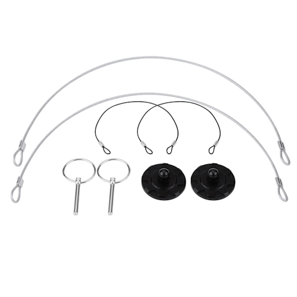 2 stk. Universal CNC Billet Aluminium Racing Bonnet Hood Pin Latch Lock Udseende Kit Sort
