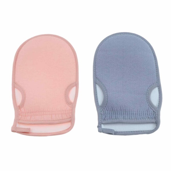 2 st Exfolierande Handske, Dubbelsidiga Djuprengörande Duschhandskar, Skrubbvante Borttagare av Död Hud för Dusch Spa Massage Kroppsskrubb för Kvinnor och Män