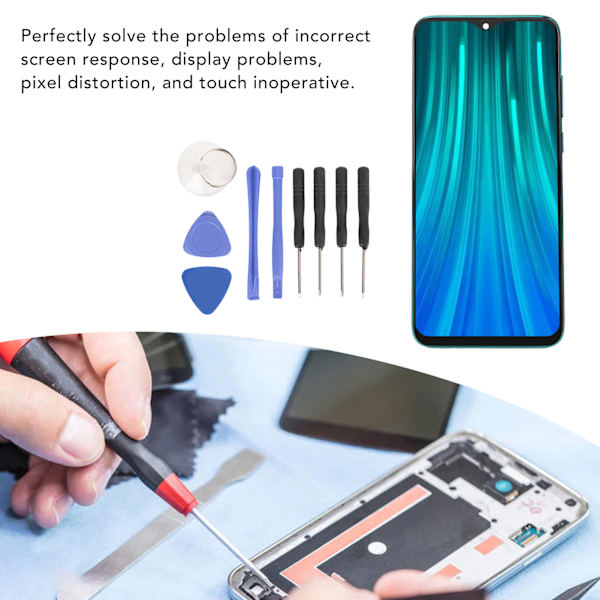 6,53 tums LCD-skärm LCD-skärm pekskärm ersättning för Xiaomi Redmi Note 8 Pro M1906G7I M1906G7G Ice Jade
