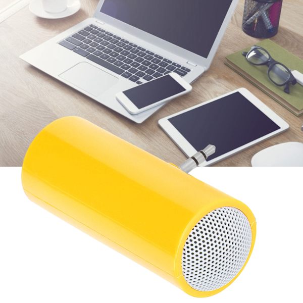 3,5 mm Jack Stereo Mini-kaiutin Kannettava Langaton Liitäntäkaiutin Matkapuhelimille ja Tableteille Keltainen