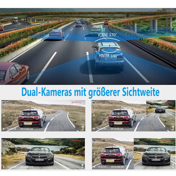 Garmin Dash Cam 47 - Kompakt dashcam med automatisk olycksdetektering, 2 tum (5,1 cm) färgskärm, bred 140° betraktningsvinkel, skarp HD