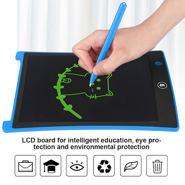 8,5-tums LCD-skärm Handskrift E-Writing Board Writing Business Drawing Tablet Memo Blå