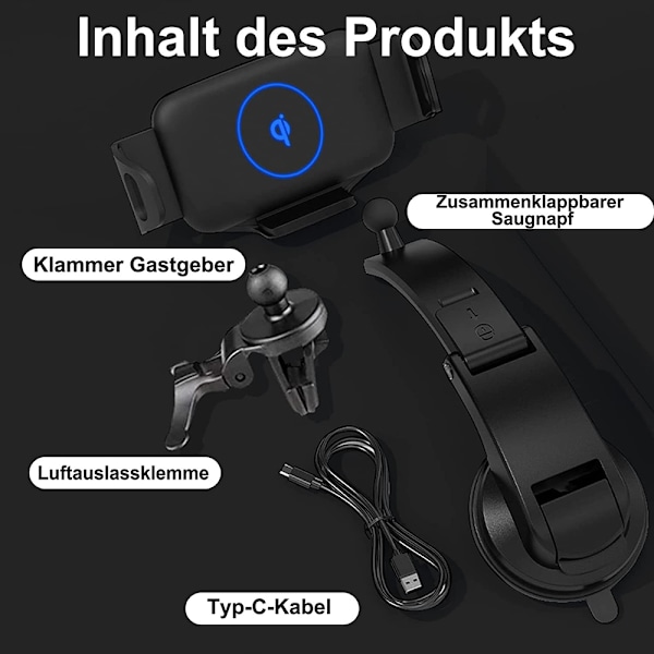Trådlös Billaddare Fäste För Galaxy Z Fold, Snabbladdning Med Kylfläkt & Intelligent Automatisk Fastklämning, Designad För Oavbruten Navigation