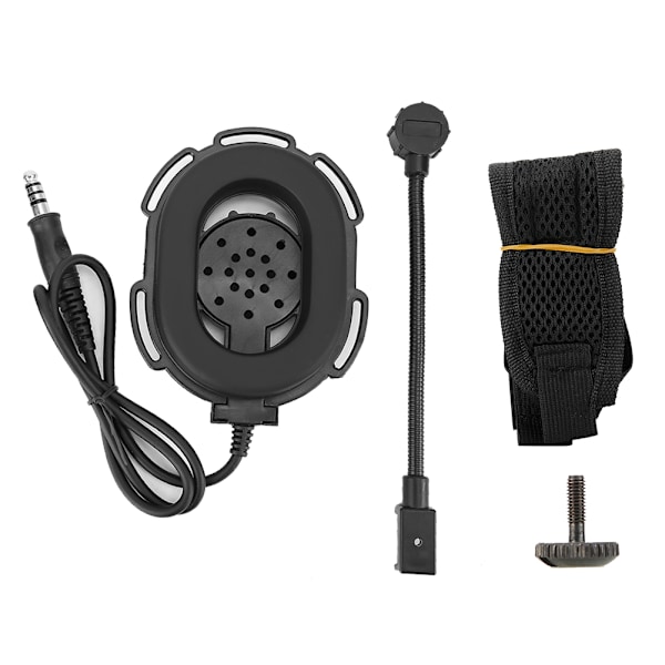 Nylon Militär Justerbar Vänster Höger Enkelsidig Taktisk Walkie Talkie Headset Utomhus Intercom