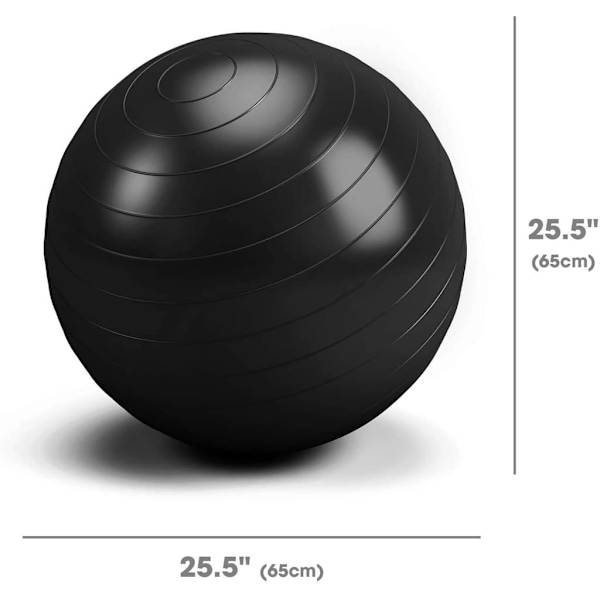 Snabbuppblåsbar Träningsboll, Anti-Sprick Stabilitets- & Balansboll För Fitness & Träning, Halkresistent Giftfritt Gummi, Perfekt För Core
