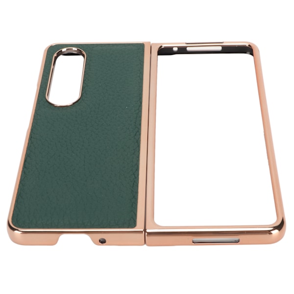 Fällbar telefonväska för Samsung Galaxy Z Fold 4 Nano Galvaniserat läder Stjärnmönster Anti Scratch Telefonskyddsväska Grön