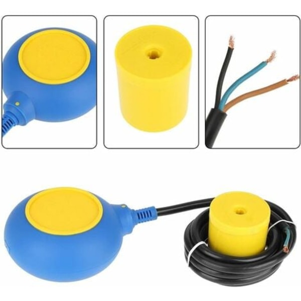 Kabeltyp Flytbrytare - Vattennivåsensor, 1PC Flytbrytare Vätskevattensnivå Kontaktsensor 220V 16A 2M/78,7 tum, för hushåll, fabrik och
