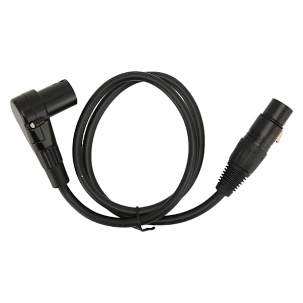 XLR til XLR-kabel, vinklet han til lige hun, HiFi-lyd, XLR-balanceret kabel til mikrofon, højttaler, mixer, 2,5 fod
