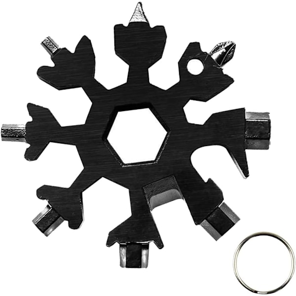 Presenter till män Snöflinga Design Multiverktyg, Portabelt 18-i-1 Rostfritt Stål Mångsidiga Verktyg, Coola Prylar, Julklappar, Julstrumpor, 2.95