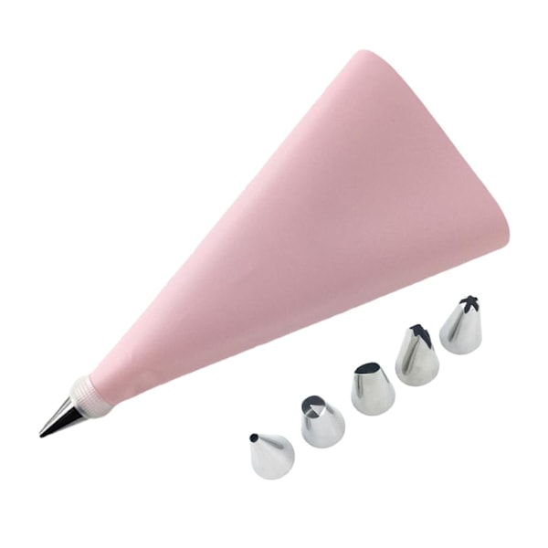 2x silikon konditorposer og rustfrie ståldyser rosa