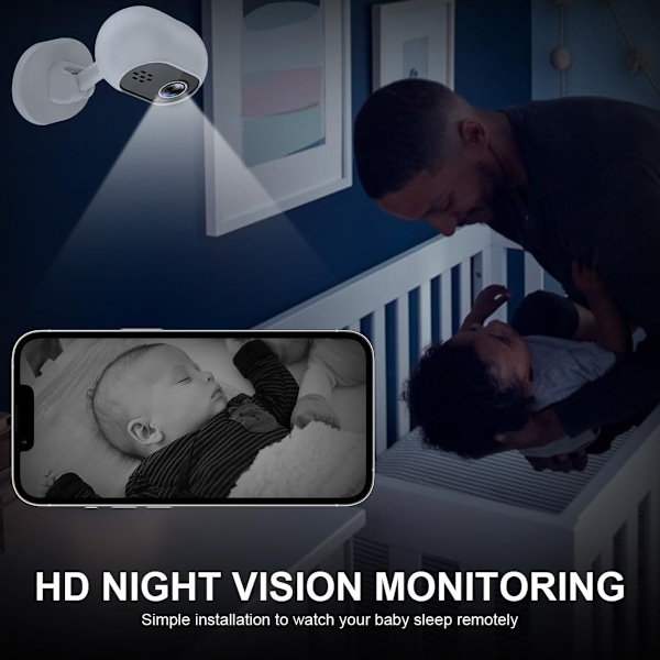 Smart Säkerhetskamera, Inomhusövervakare Med Justerbar Rörelsekänslighet Via App Och Fjärrvisning, 1080P HD, Infraröd Funktion Och Tvåvägs Audio