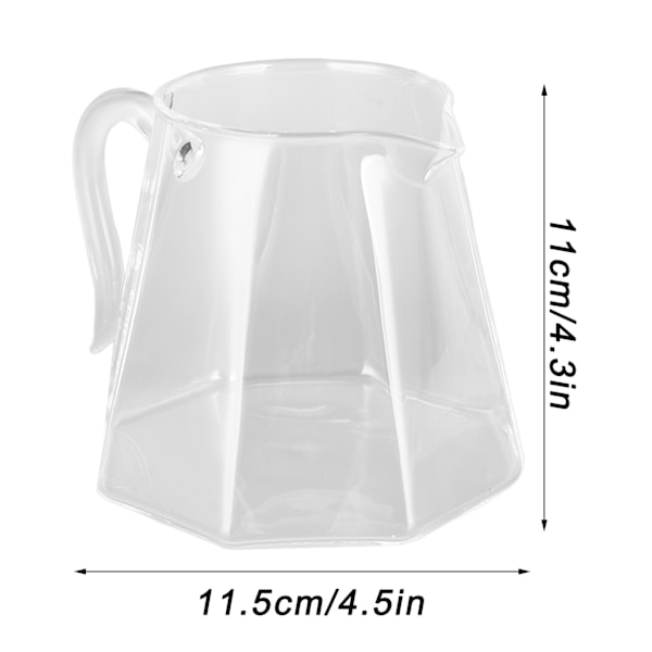 Kaffeälskares Dröm, Kaffeserver i Borosilikatglas, Mikrovågsugns- och Diskmaskinssäker, Värmebeständigt Glas, Elegant Design med Åttakantig Kopp För