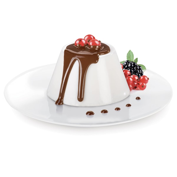 Panna cotta-former med lokk, sett med 4