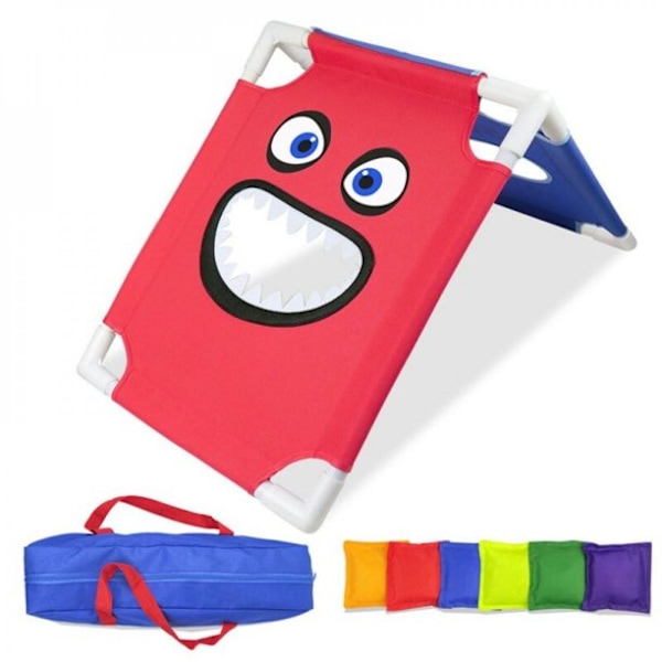 Portabelt Cornhole-set, Uppgraderad design för utomhusspel, Starka och tåliga campingspel med bärväska (för pojkar och flickor)
