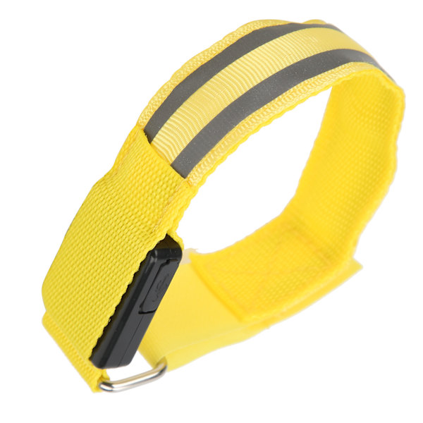 Reflekterende LED-lysarmband med to lysende striper, lys opp armbåndsarmbånd for nattløping, batteridrevet