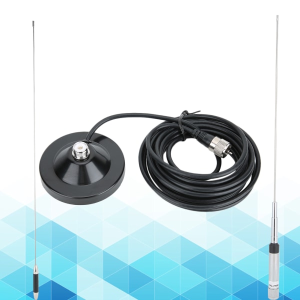 NL-770R Dubbelbandsantenn Högförstärkt Bilradiostationsantenn Kit 144/430MHz UHF-kontakt