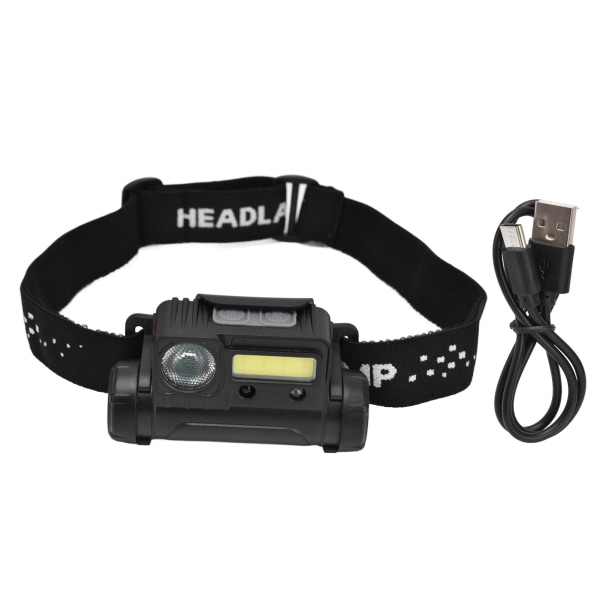 LED COB Headlight High Brightness Induction Headlamp USB Chargin