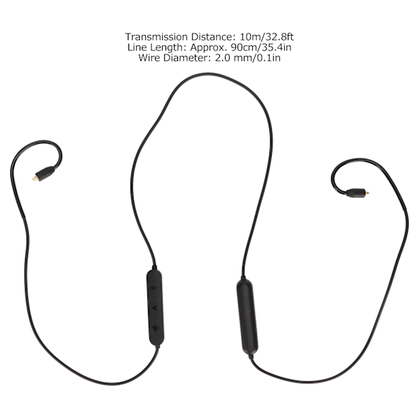 Bluetooth-kuulokkeiden kaapeli Langaton MMCX-sovitinkaapeli Se215 Se315 Se425 Se535 Se846 -tuotteille