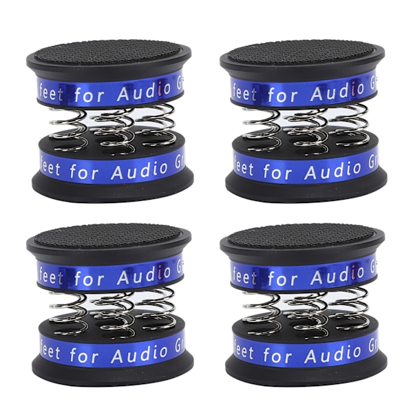 Preffair Högtalar Isolationsfötter Pad Antivibration Fjäder Stativ för Förstärkare DVD (Svart)
