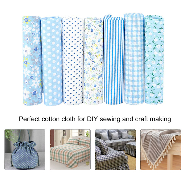 7 st / set 100% bomull batik syhantverkstyg för DIY plånbok kuddfodral