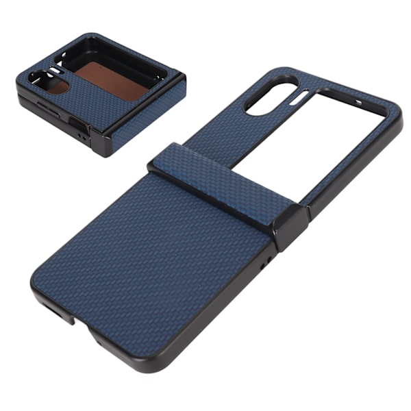 Fodral för OPPO Find N2 Flip i kolfiberstruktur, vikbart mobilskal i plast, blått