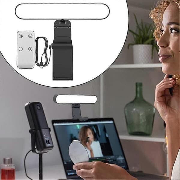Datamaskinlys Videokonferanselys Datamaskin Clip-on Lys Kompatibel med Videokonferanser Videosamtalelys Live Stream Lys, B