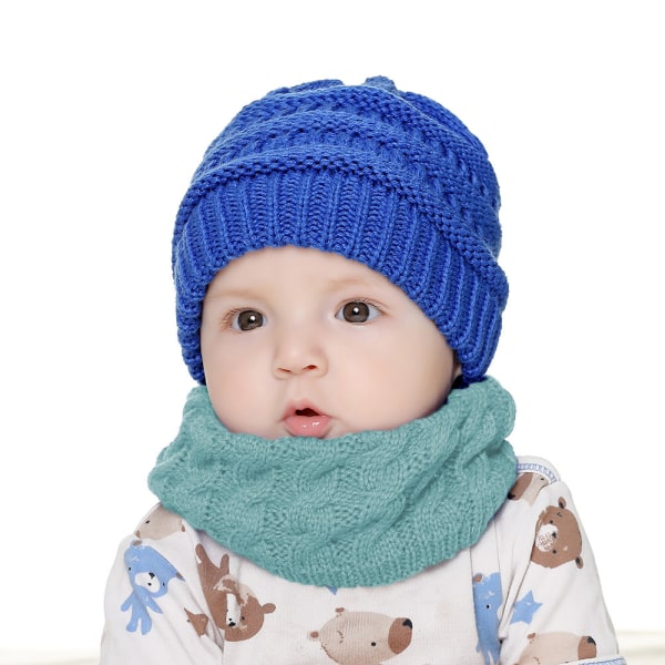 Barns vintervarma accessoarer ny stickad halsduk för 0-2 år