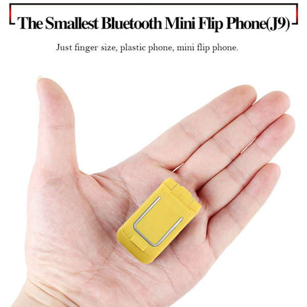 Mini Flip Mobiltelefon 0,66 tum skärm Bluetooth Uppringare Minsta Mobiltelefon