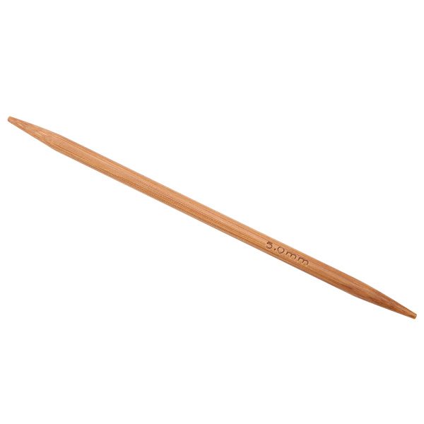 Set med 11 dubbelspetsiga stickor i bambu, 11 storlekar (5,1 tum/13 cm)