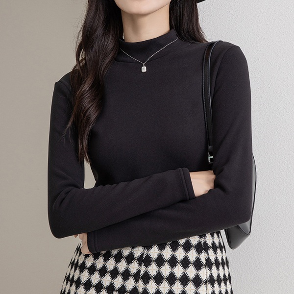 Kvinnors Turtleneck Långärmad Skjortor Höst Mode Baslager