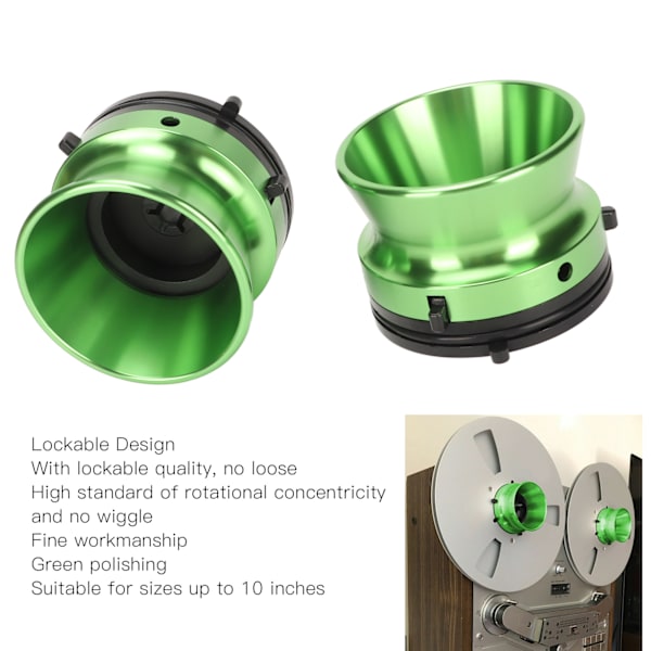 1 Par 10 Tums Öppnare Polerad Aluminium NAB Nav Adaptrar Universal Lastenhet för Studer ReVox för Akai för Teac