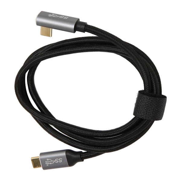 USB C til 90 Graders USB C Kabel 100W USB3.1 Gen2 10Gbps 4K 60Hz Højre Vinkel Type C til Type C Datakabel til Steam Deck 200cm / 78.7in
