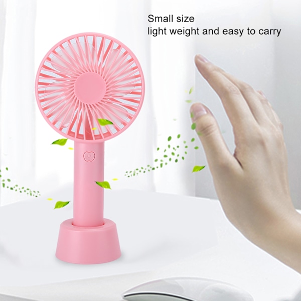 Handhållen Minifläkt Laddning Liten USB Elektrisk Mini Portabel Skrivbordsfläkt Sänglampa Universal N9Röd