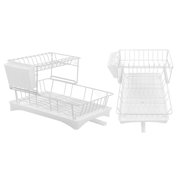 Modern Retro Design Diskställ, Diskställ med Stor Kapacitet, Elegant Och Funktionellt, Vit (Ultra Storlek)