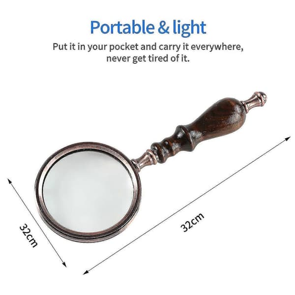 Håndholdt forstørrelsesglas, forstørrelsesglas-10x