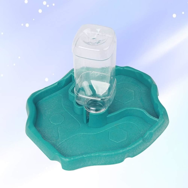 Reptil Vattenstation, Automatisk Vattendispenser Med Dubbel Skål Design För Terrarium, Transparent Plastmatare Säkerställer Färskt Vatten, Idealisk