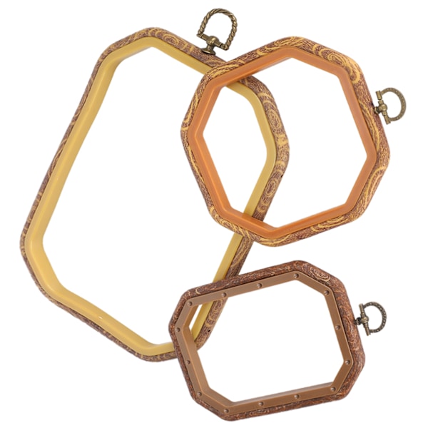 3 st hushållshandgjorda DIY broderiram hoops Needlecraft Cross Stitch Ring Frame