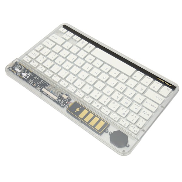 10in Transparent Trådløst Bluetooth Tastatur Multi Enhed Forbindelse Baggrundsbelysning Ultra Tyndt Tablet Tastatur til Bærbare Computere Telefoner