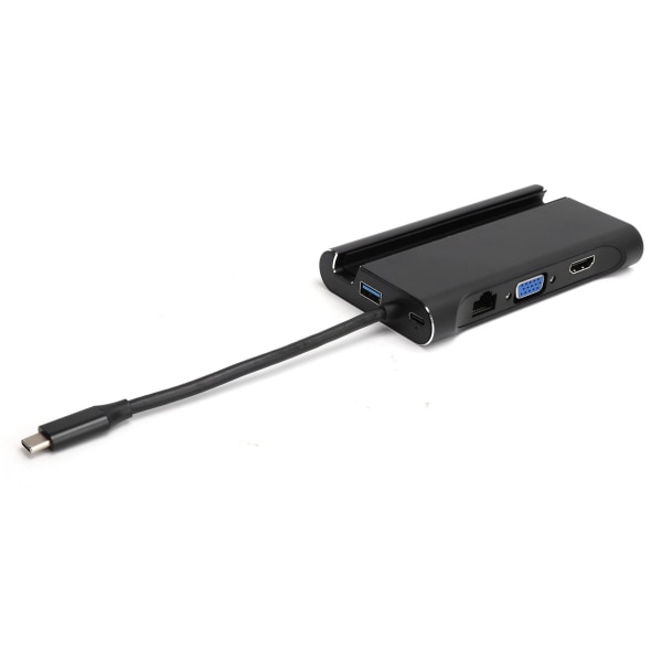 7-i-1 Dockingstation USB TypeC Hub HD Multimedia Interface VGA RJ45 PD Hub Adapter
