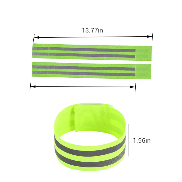 2-pack reflexarmband för säkerhet - Armband och fotledsskydd med hög synlighet och säkerhet för utomhusaktiviteter