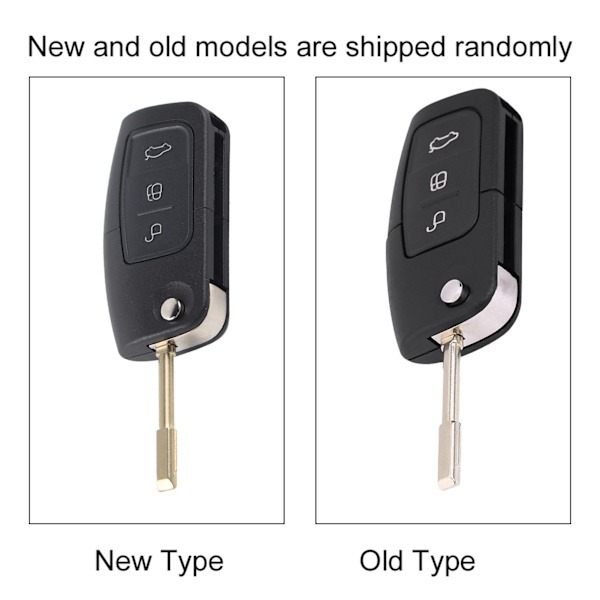 3-knappars fjärrkontrollnyckel 433MHz med chip 4D60 för Ford Focus